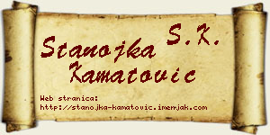 Stanojka Kamatović vizit kartica